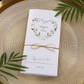 Zaproszenie ślubne z kolekcji Delikatnej serduszko z liści