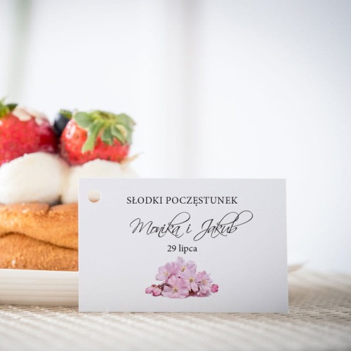 Karteczki do ciasta  weselnego