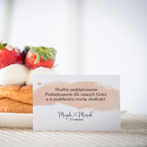 Karteczki do ciasta  weselnego