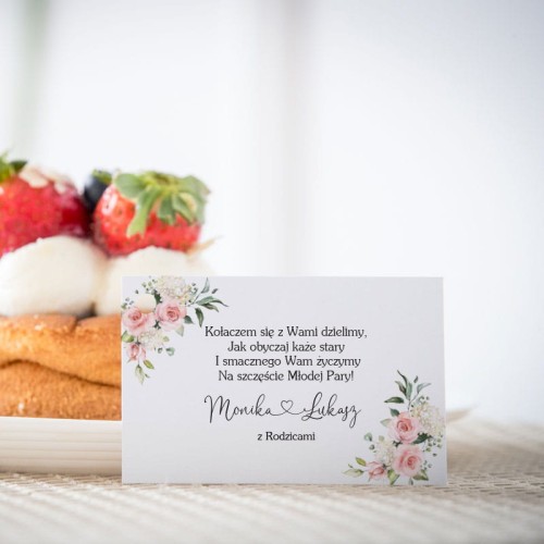 Karteczki do ciasta  weselnego