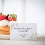 Karteczki do ciasta  weselnego