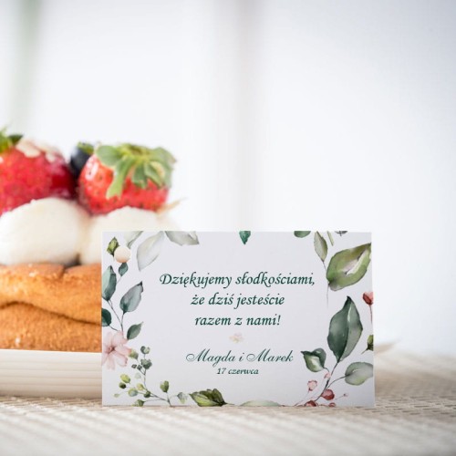 Karteczki do ciasta  weselnego