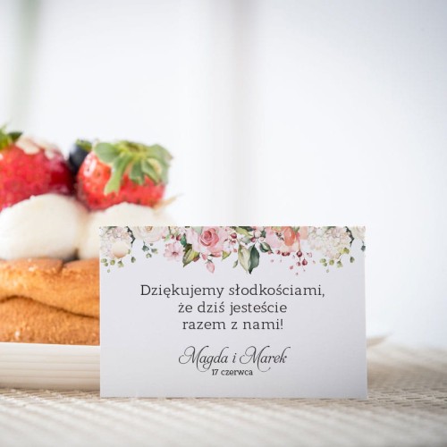 Karteczki do ciasta  weselnego