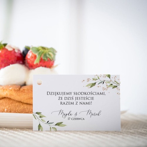 Karteczki do ciasta  weselnego