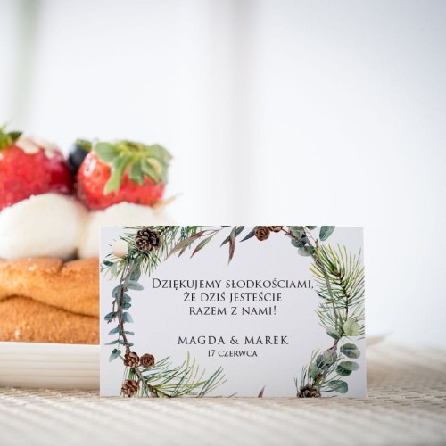 Karteczki do ciasta  weselnego