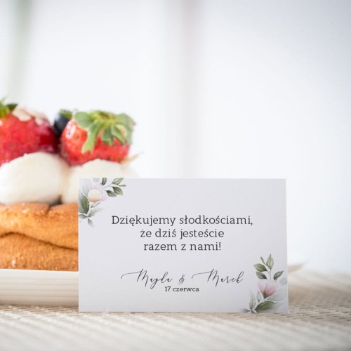 Karteczki do ciasta  weselnego