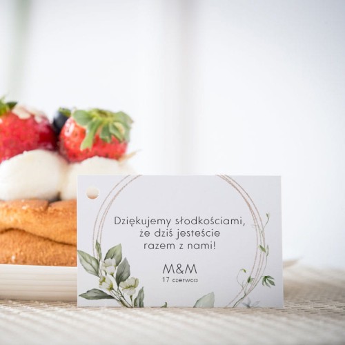 Karteczki do ciasta  weselnego