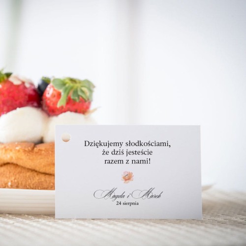 Karteczki do ciasta  weselnego
