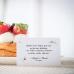 Karteczki do ciasta  weselnego