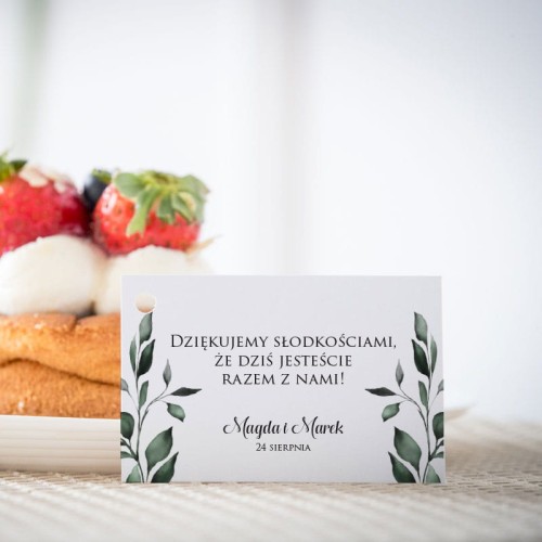 Karteczki do ciasta  weselnego