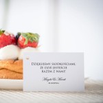Karteczki do ciasta  weselnego
