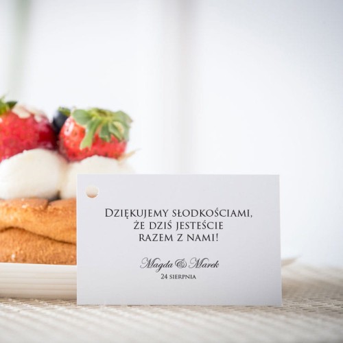 Karteczki do ciasta  weselnego