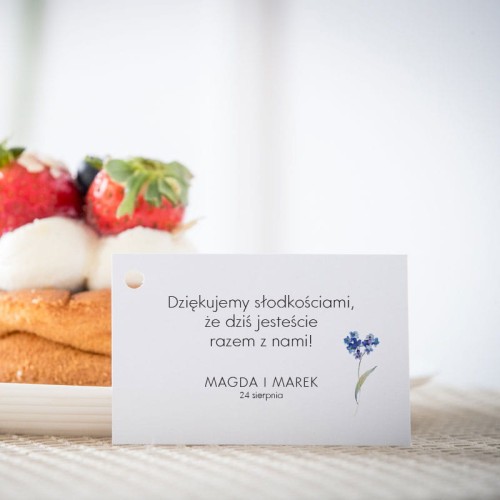 Karteczki do ciasta  weselnego