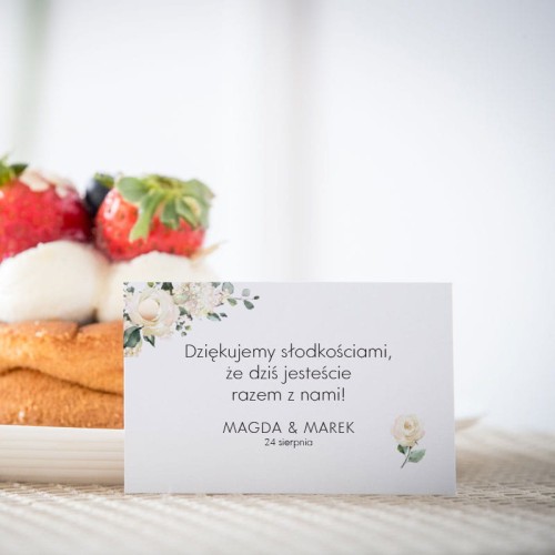 Karteczki do ciasta  weselnego