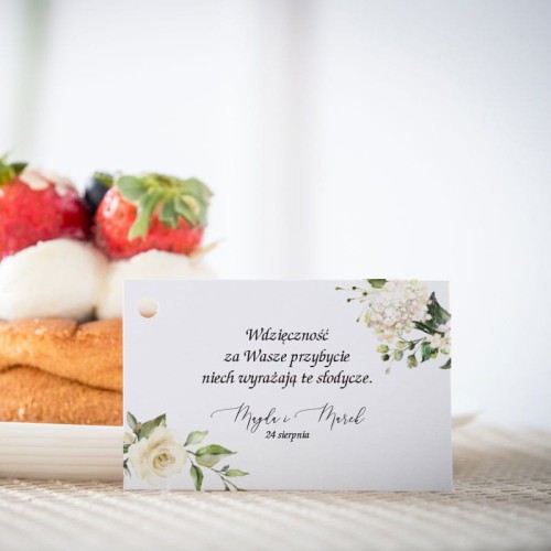 Karteczki do ciasta  weselnego