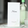 Karta menu z motywem delikatnych gałązek