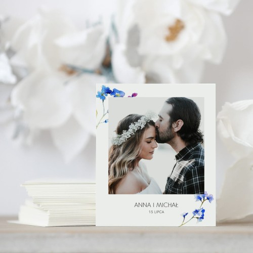 Zdjęcie polaroid w podziękowaniu dla gości niezapominajki