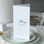 Karta menu lub harmonogram z kolekcji champagne