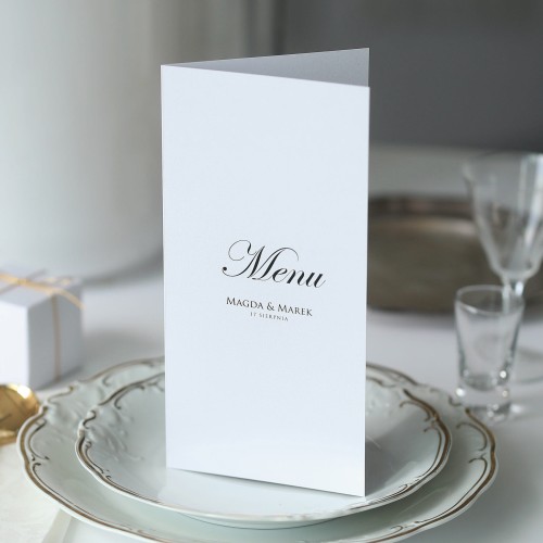 Karta menu z kolekcji champagne