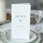 Karta menu lub harmonogram z niezapominajką