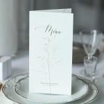 Karta menu lub harmonogram ze źdźbłem trawy