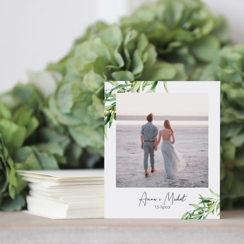 Zdjęcie polaroid w podziękowaniu dla gości oliwki