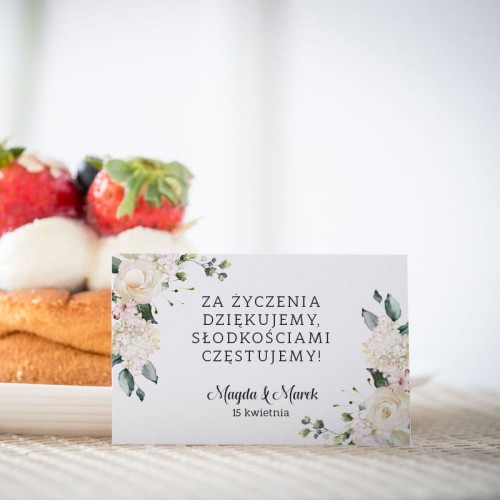 Karteczki do ciasta  weselnego