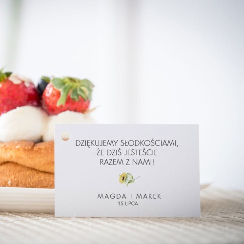 Karteczki do ciasta  weselnego