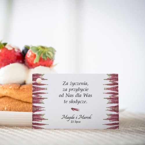 Karteczki do ciasta  weselnego