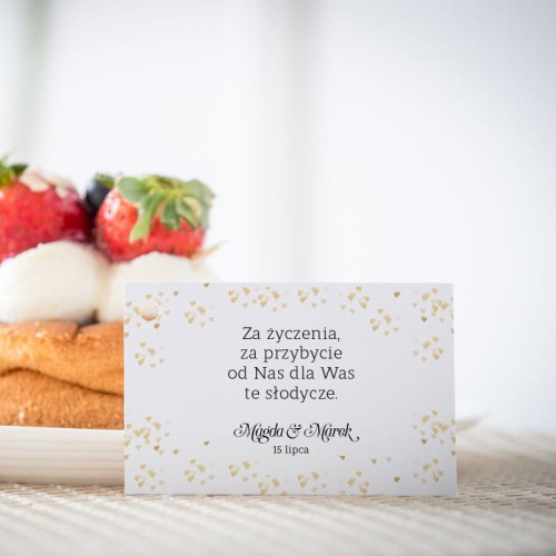 Karteczki do ciasta  weselnego