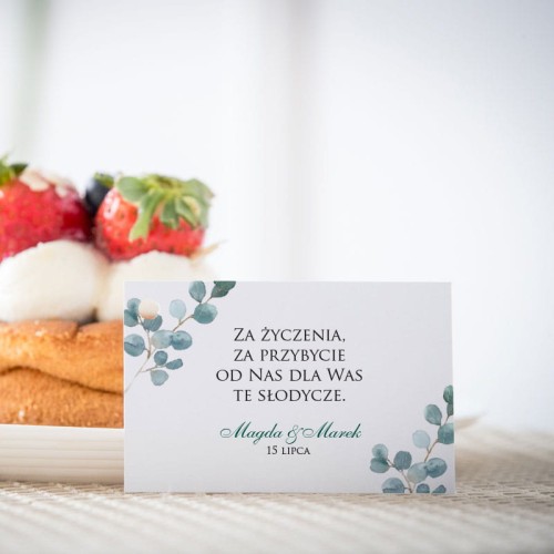 Karteczki do ciasta  weselnego