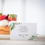 Karteczki do ciasta  weselnego