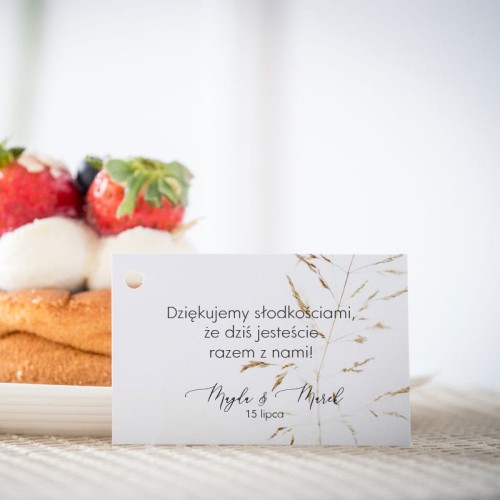 Karteczki do ciasta  weselnego