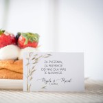 Karteczki do ciasta  weselnego z kłosem owsa