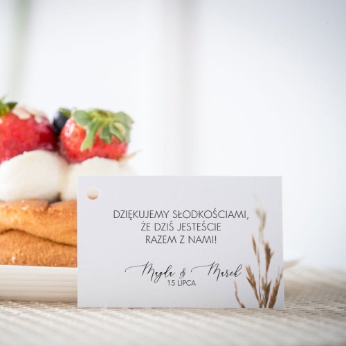 Karteczki do ciasta  weselnego