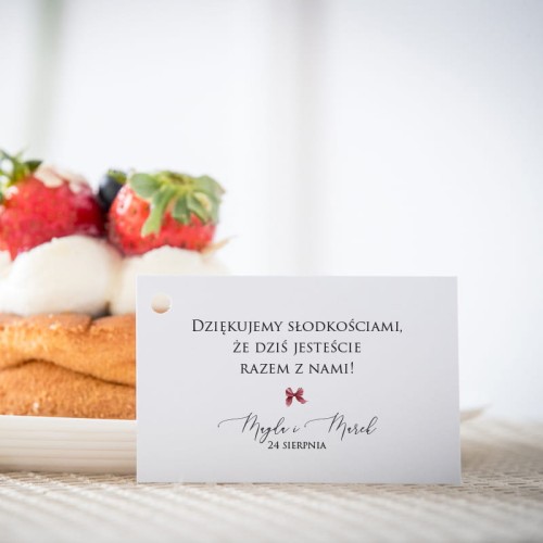 Karteczki do ciasta  weselnego