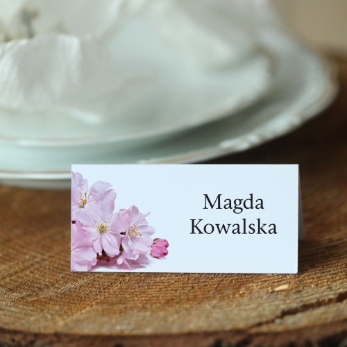 Winietki z kwiatem jabłoni