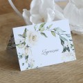 Zaproszenie ślubne drukowane z motywem białych róż 10 x 15 cm
