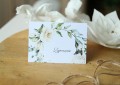 Zaproszenie ślubne drukowane z motywem białych róż 10 x 15 cm