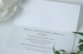 Zaproszenie ślubne na perłowym papierze - eustoma