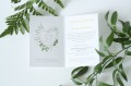 Zaproszenia ślubne 10x15 delikatne serce zielone