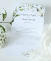 Zaproszenie ślubne drukowane z motywem białych róż