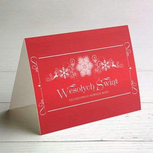 Czerwone kartki świąteczno noworoczne