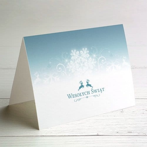 Kartka firmowa w odcieniach niebieskości