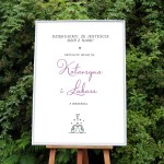 Tablica powitalna na przyjęcie