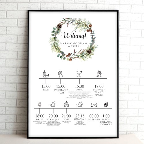 Tablica powitalna na przyjęcie