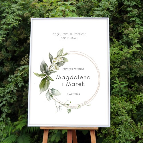Tablica powitalna na przyjęcie