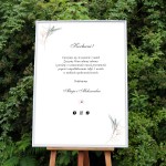 Tablica powitalna na przyjęcie