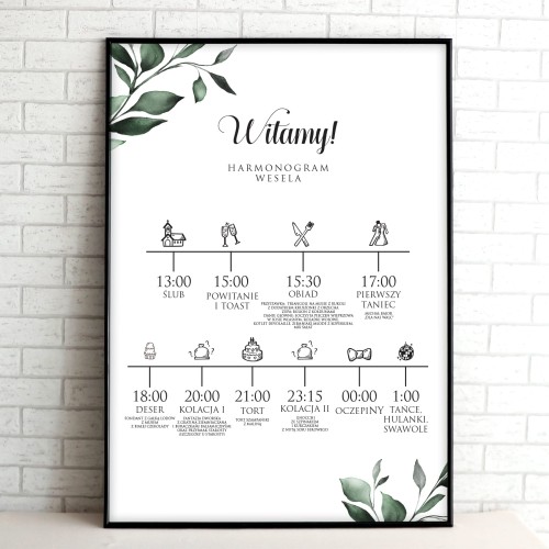 Tablica powitalna na przyjęcie