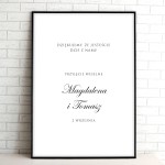 Tablica powitalna na przyjęcie